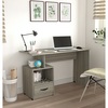 Inval Multi-Level Writing Desk 47.2 in. W Rectangular Smoke Oak with One Drawer ES-14703